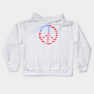 USA Peace Sign Flag Kids Hoodie